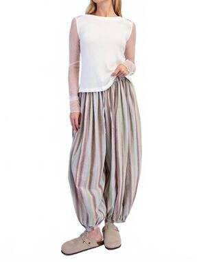 NEW COTIERRA stripe balloon pants in multicolor